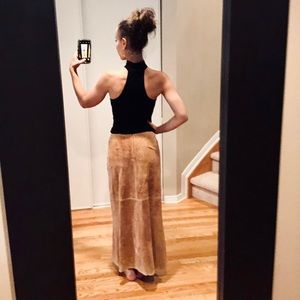 Genuine Danier Suede Leather Skirt